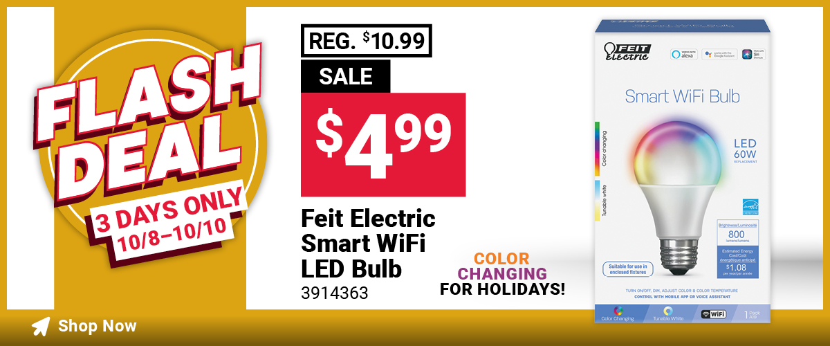 Oct. Flash Deal - Light Bulb