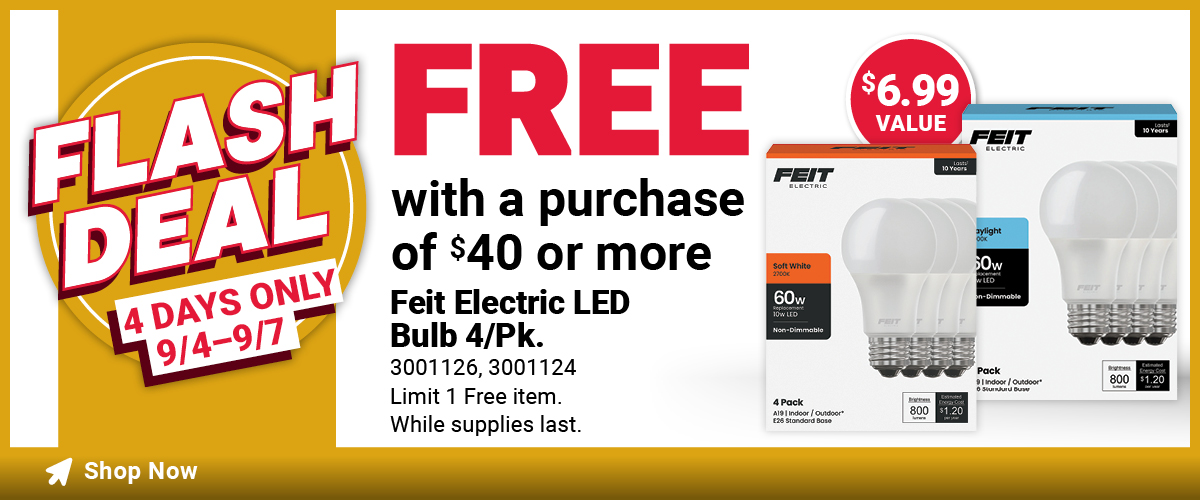 Sept. - Flash Deal