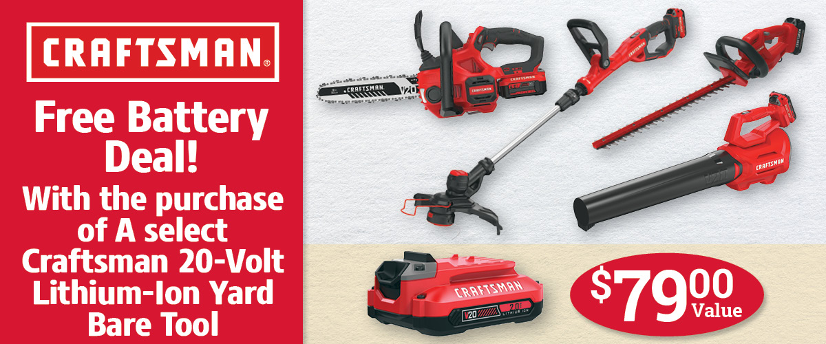 Craftsman Free Battery Deal