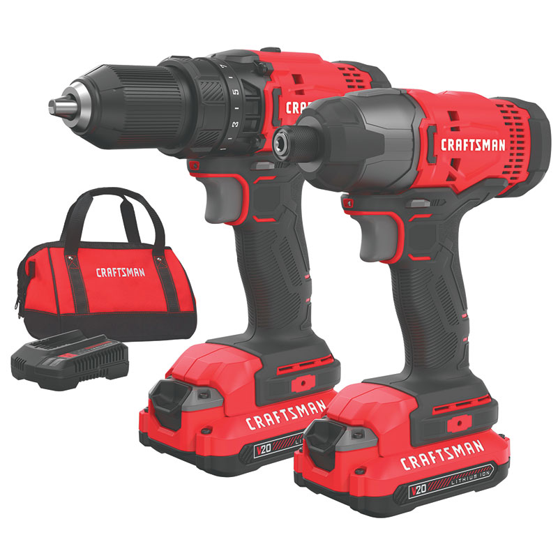 Craftsman® 1/4" 20V MAX Cordless Drill/Driver & Impact Driver Kit