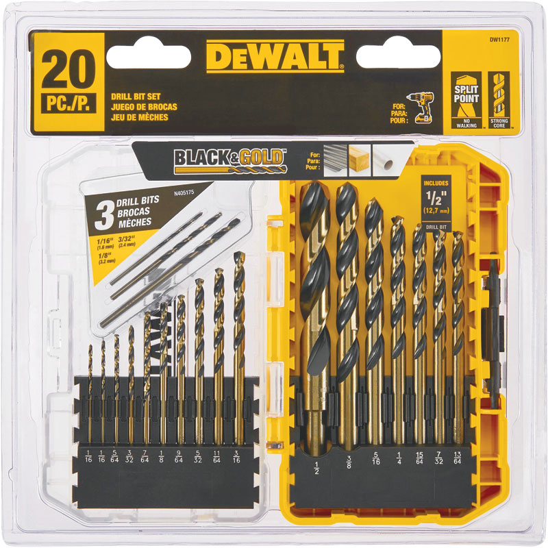 DeWalt® 20-Pc. BLACK & GOLD™ Drill Bit Set