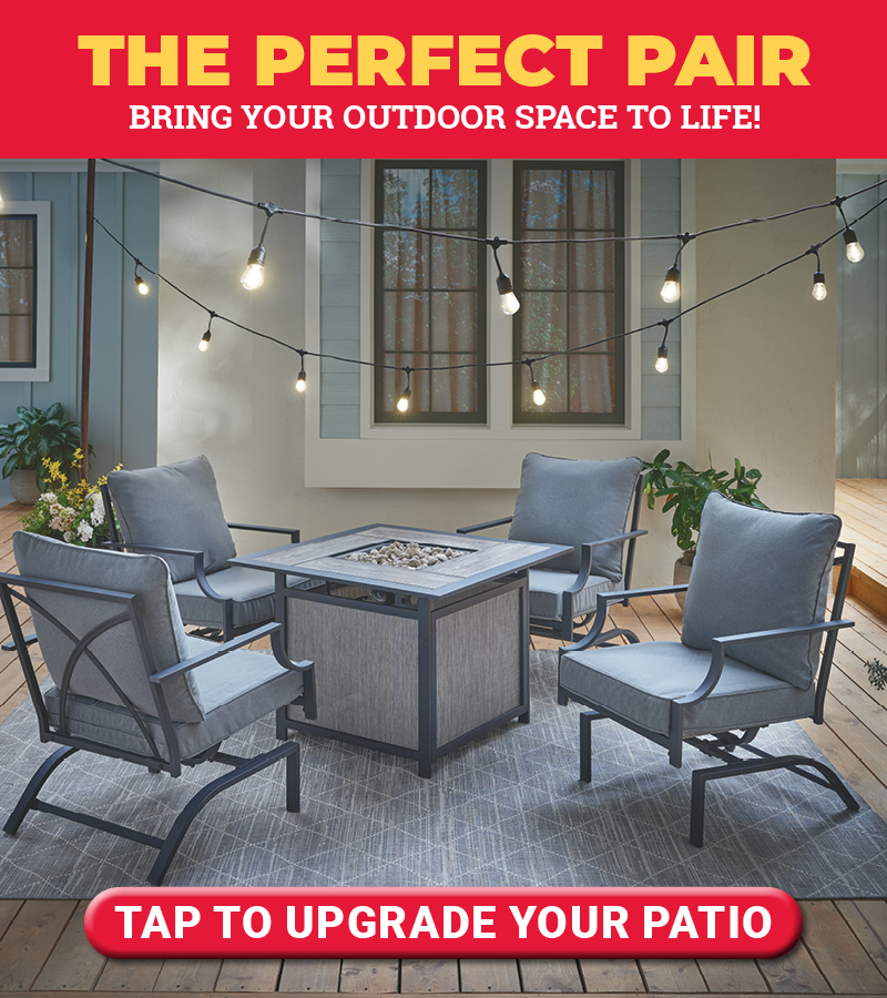 5 Pc. Living Accents® Canzo Black Fire Pit Set Gray