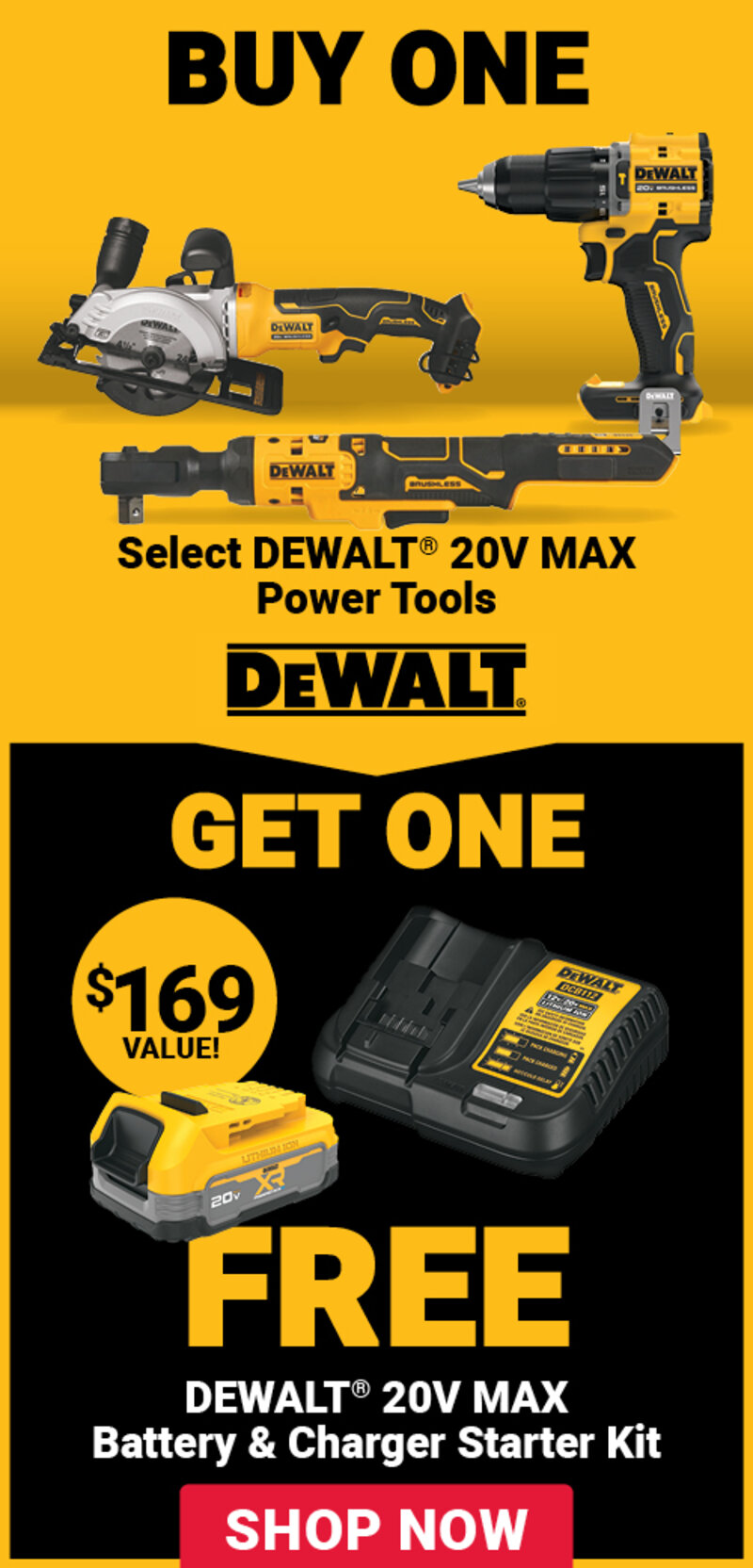DEWALT® 20V MAX Atomic Brushless Hammer Drill (tool only)