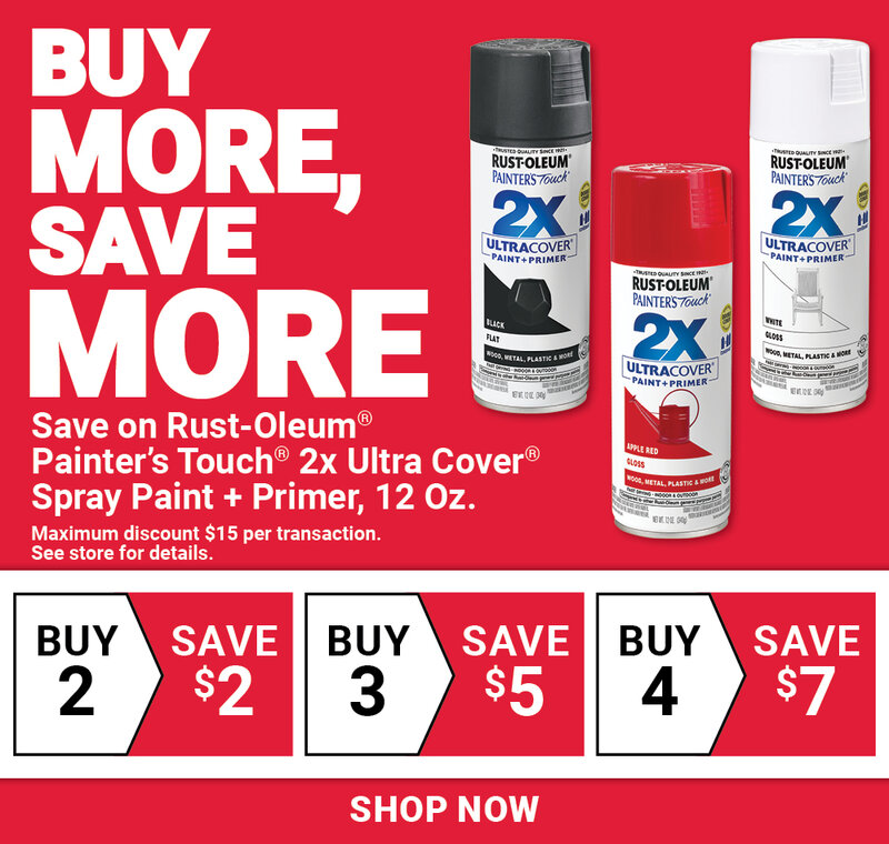Save on Rust-Oleum® Painter's Touch® 2X Ultra Cover® Spray Paint + Primer, 12 Oz.