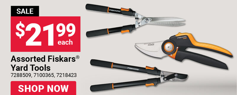 Assorted Fiskars® Yard Tools