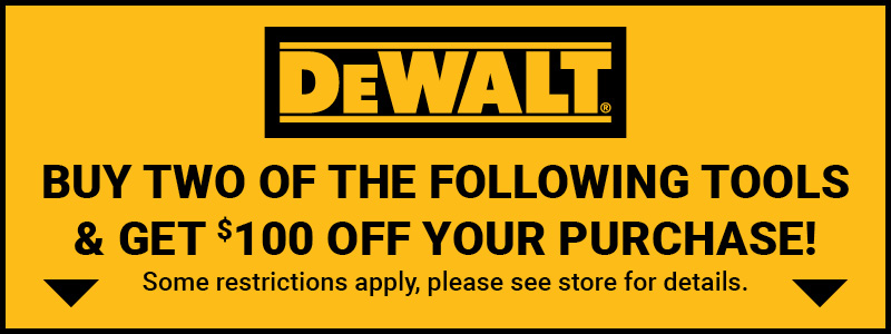 DEWALT® $100 OFF Header