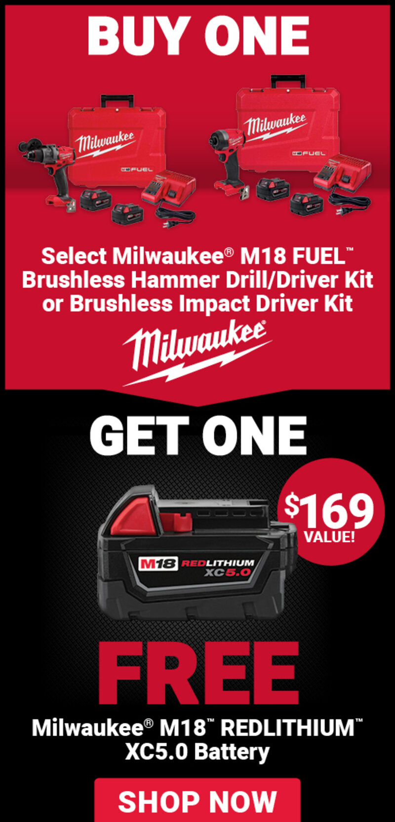 Milwaukee® BOGO Offer - Driver Kits