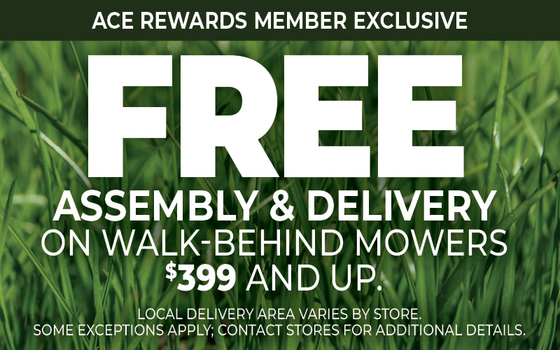 Free Assembly & Delivery on Walk Behind Mowers